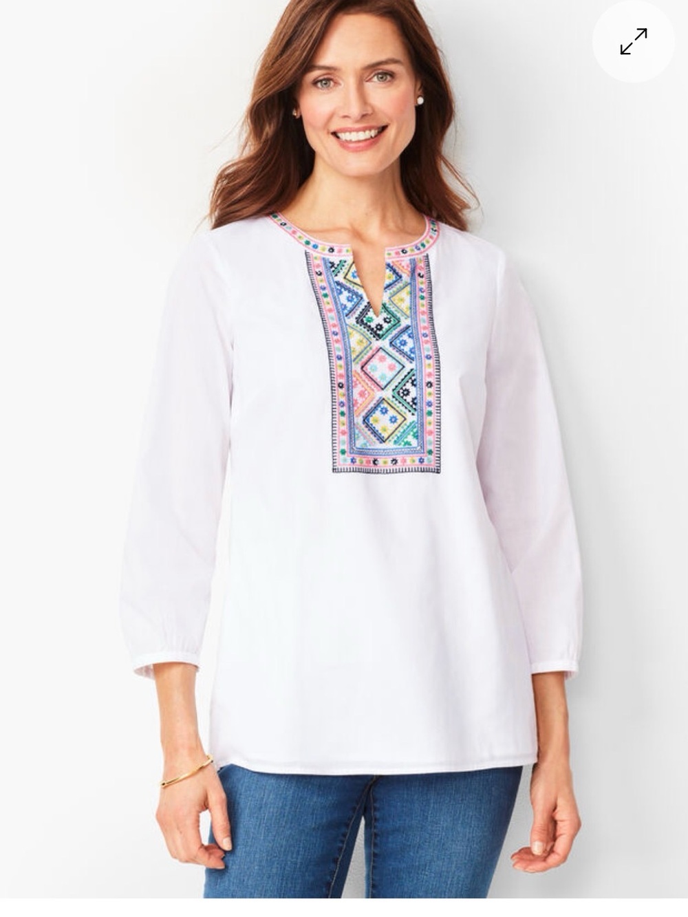 Talbots EMBELLISHED VOILE TUNIC, Size 1x, NWOT SOLD OUT ONLINE